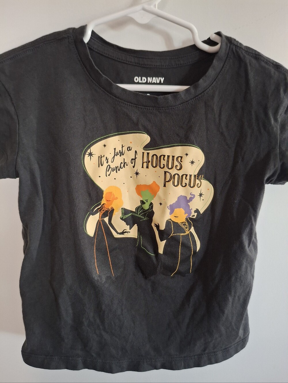 Old Navy Black Kids' Hocus Pocus Graphic Tee with Orange, Green & Purple Accents